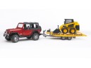 Jeep Wrangler z lawetą i miniładowarką Caterpillar