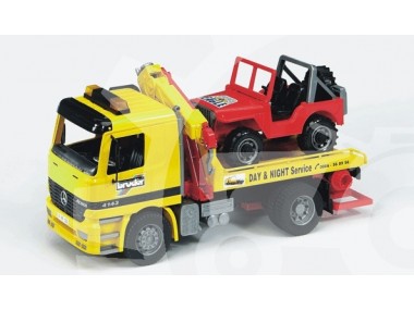 Zabawka 02662 Pomoc drogowa Mercedes Actros z Jeepem Bruder Zabawka 02662 Pomoc drogowa Mercedes Actros z Jeepem Bruder